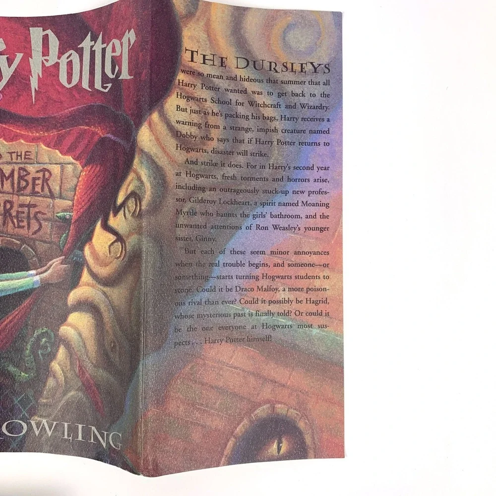 1st Edition BCE Harry Potter and the Chamber of Secrets 1999 HCDJ USA Scholastic